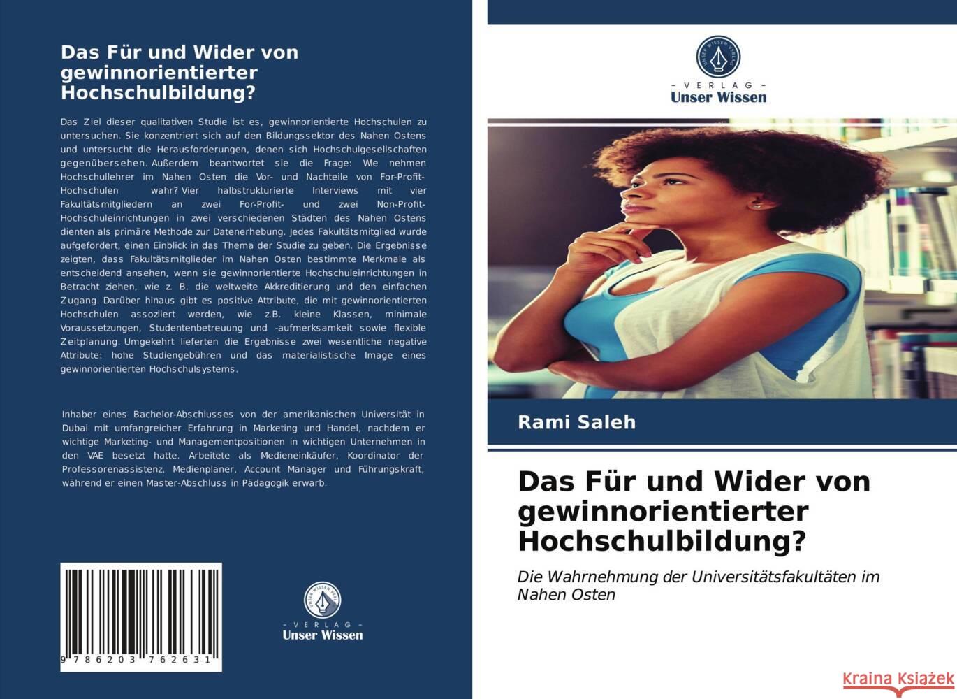 Das Für und Wider von gewinnorientierter Hochschulbildung? Saleh, Rami 9786203762631