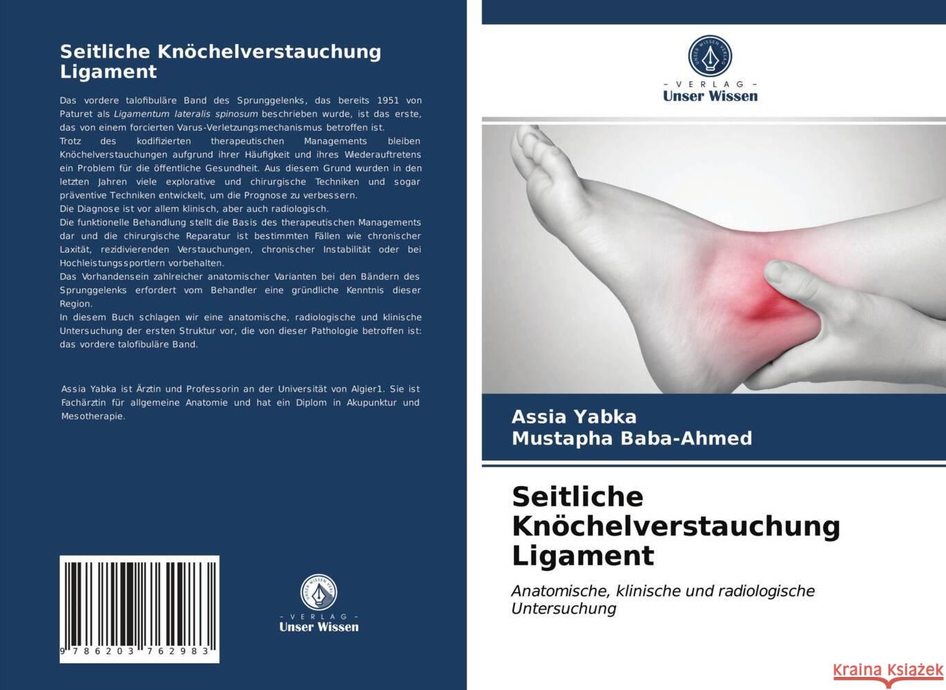 Seitliche Knöchelverstauchung Ligament Yabka, Assia, Baba-Ahmed, Mustapha 9786203762983