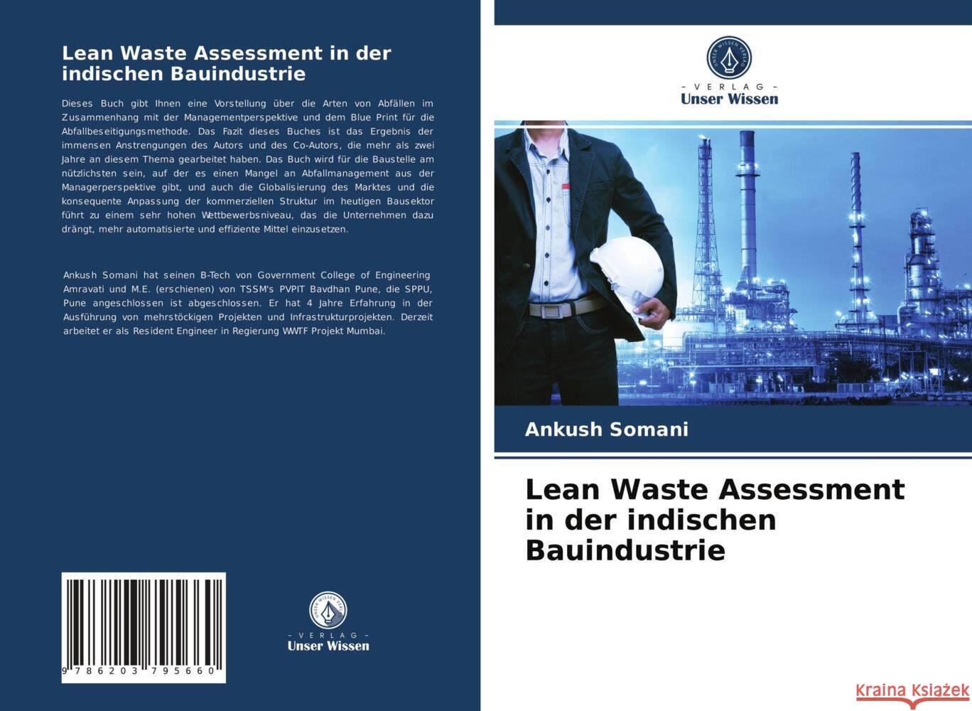 Lean Waste Assessment in der indischen Bauindustrie Somani, Ankush, Minde, Pravin, Asawa, Kishor 9786203795660