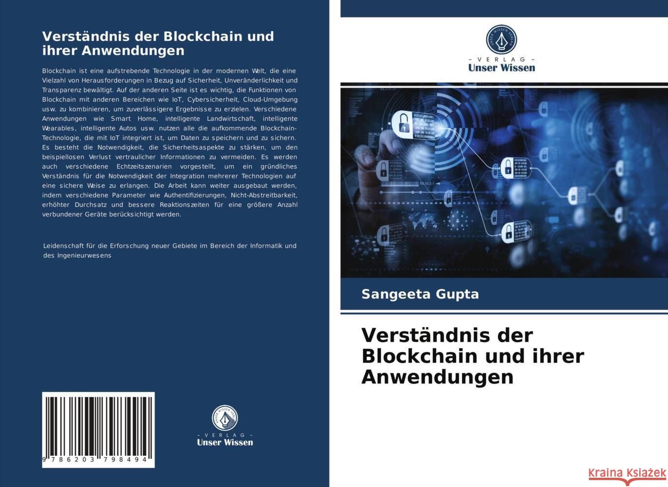 Verständnis der Blockchain und ihrer Anwendungen Gupta, Sangeeta 9786203798494