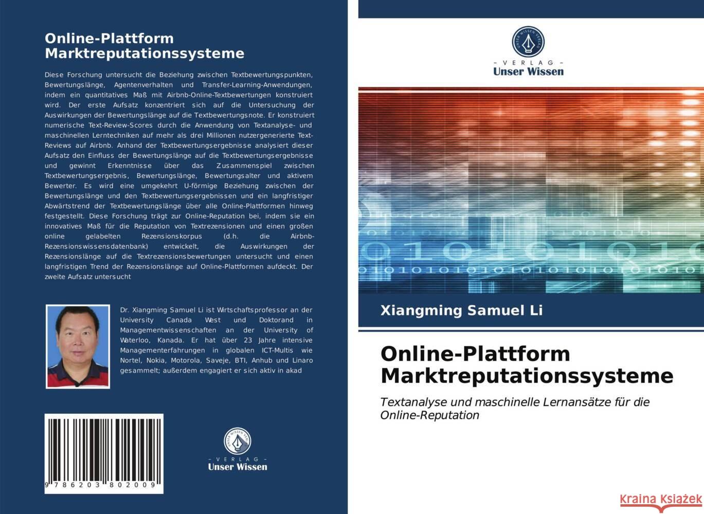 Online-Plattform Marktreputationssysteme Li, Xiangming Samuel 9786203802009