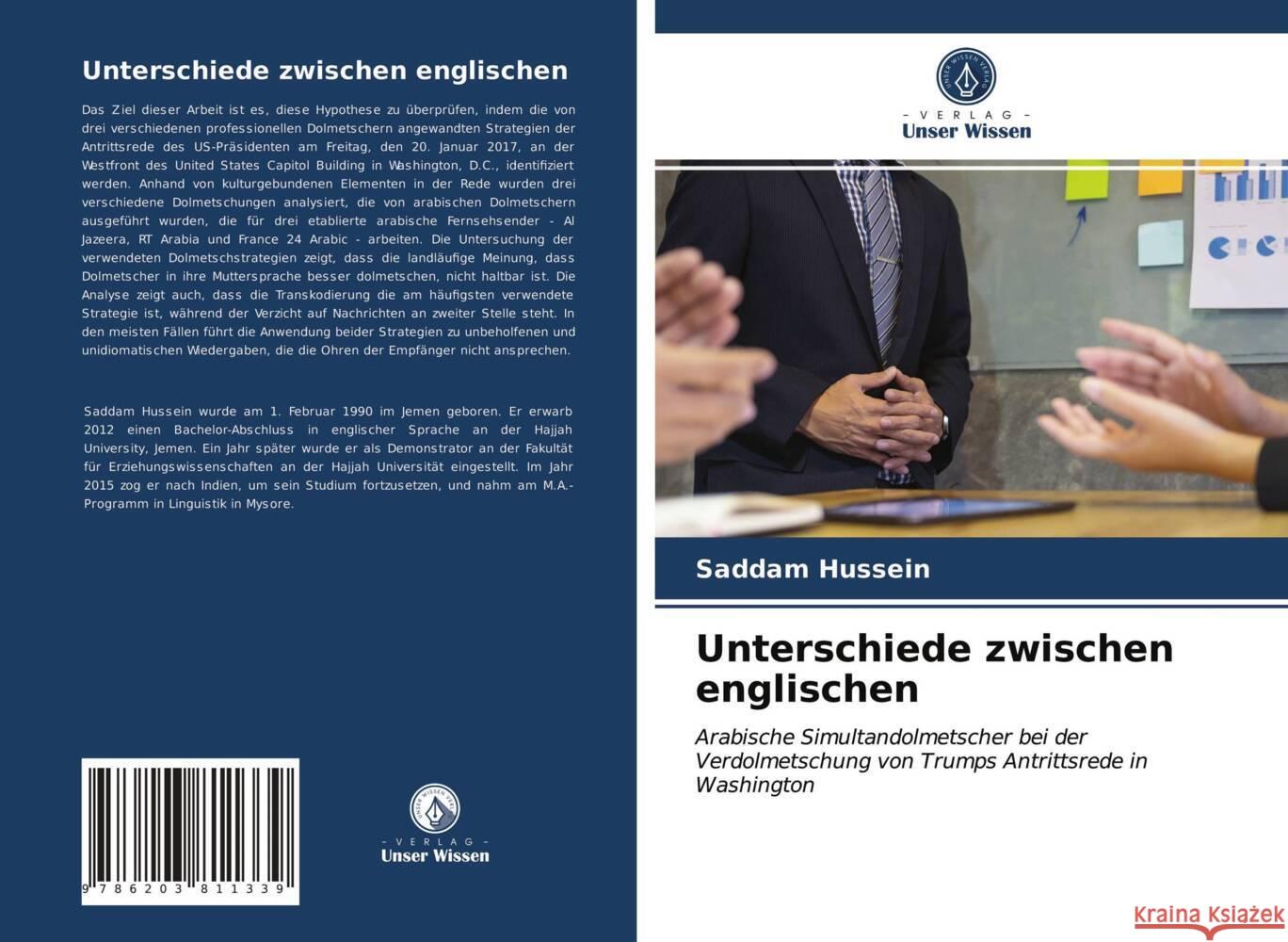 Unterschiede zwischen englischen Hussein, Saddam 9786203811339