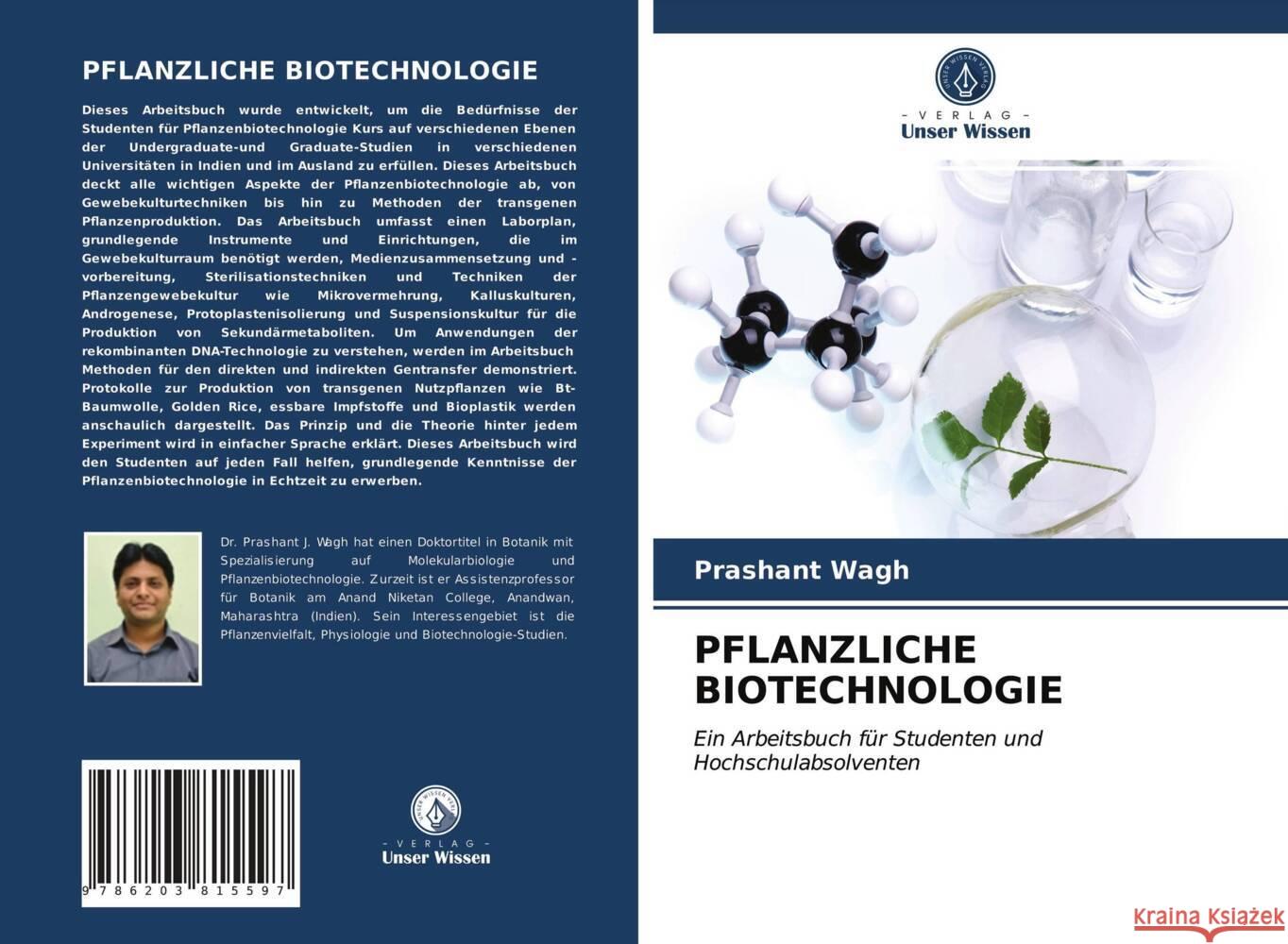 PFLANZLICHE BIOTECHNOLOGIE Wagh, Prashant 9786203815597