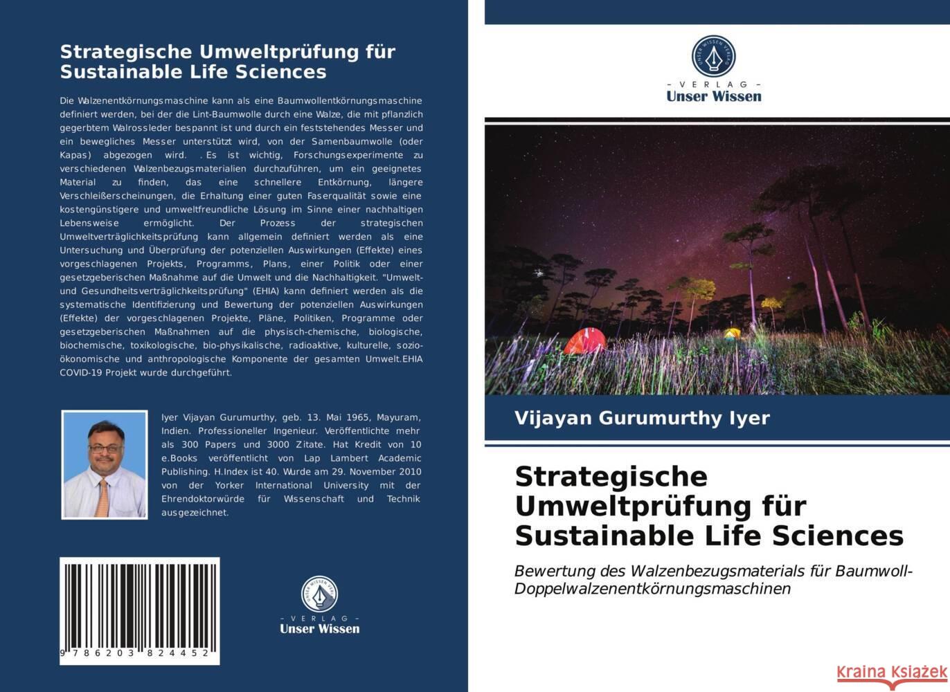 Strategische Umweltprüfung für Sustainable Life Sciences Gurumurthy Iyer, Vijayan 9786203824452