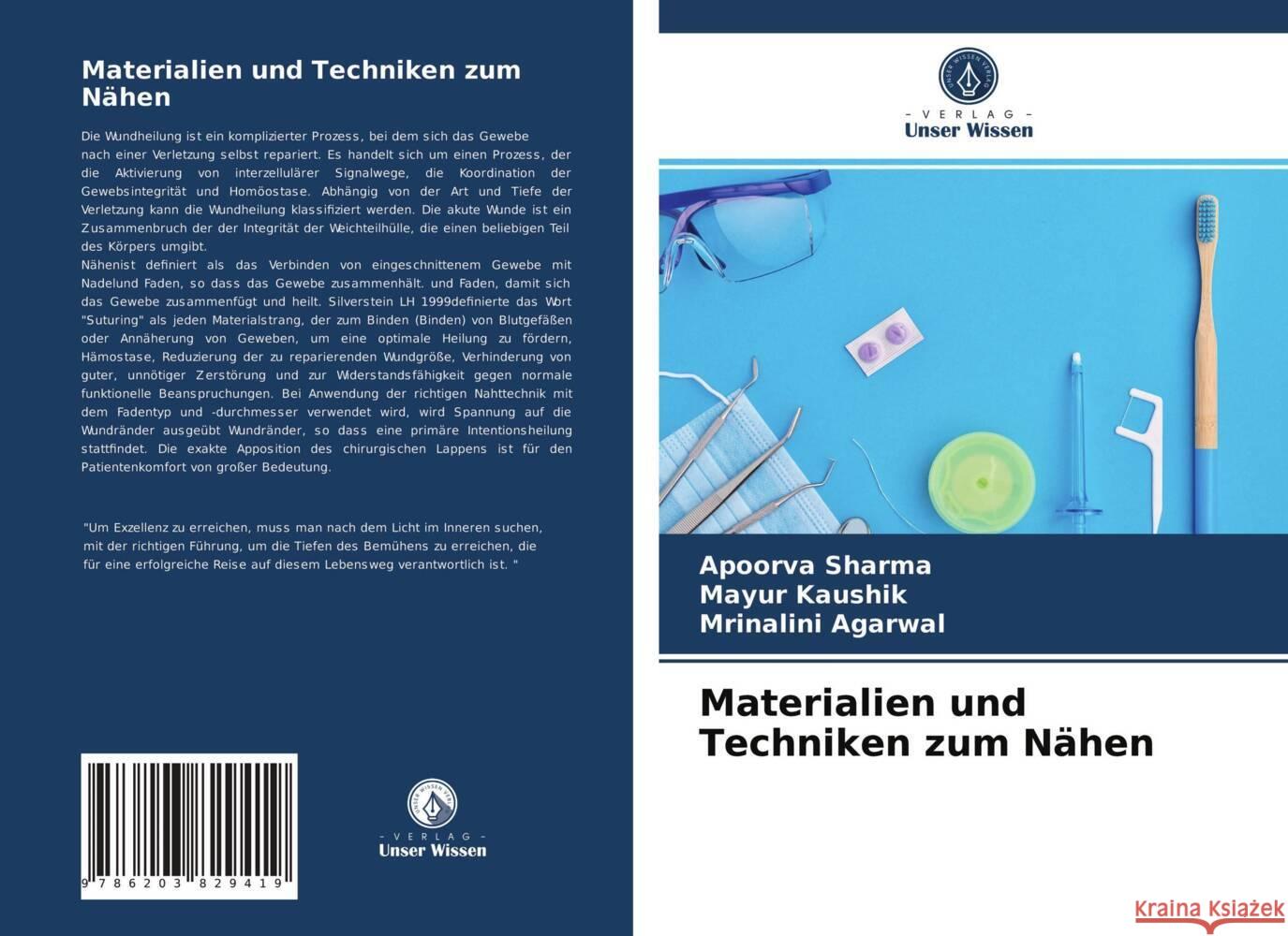 Materialien und Techniken zum Nähen Sharma, Apoorva, Kaushik, Mayur, Agarwal, Mrinalini 9786203829419