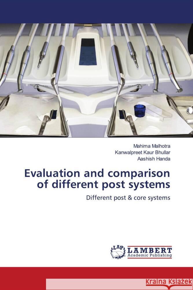 Evaluation and comparison of different post systems Malhotra, Mahima, Bhullar, Kanwalpreet Kaur, Handa, Aashish 9786203854749