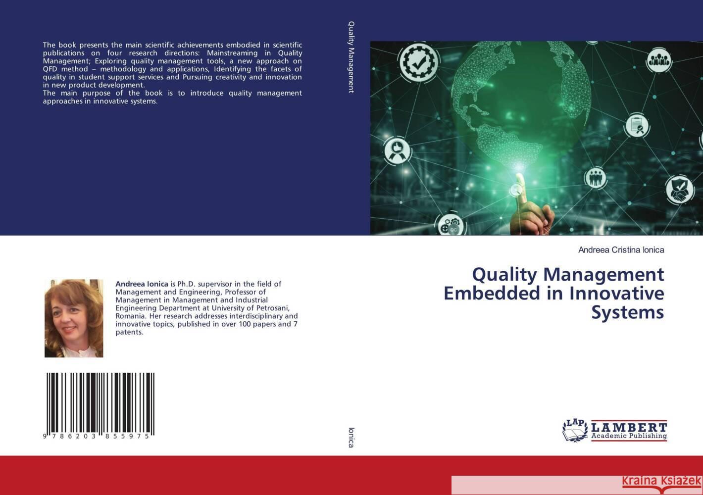 Quality Management Embedded in Innovative Systems Ionica, Andreea Cristina 9786203855975