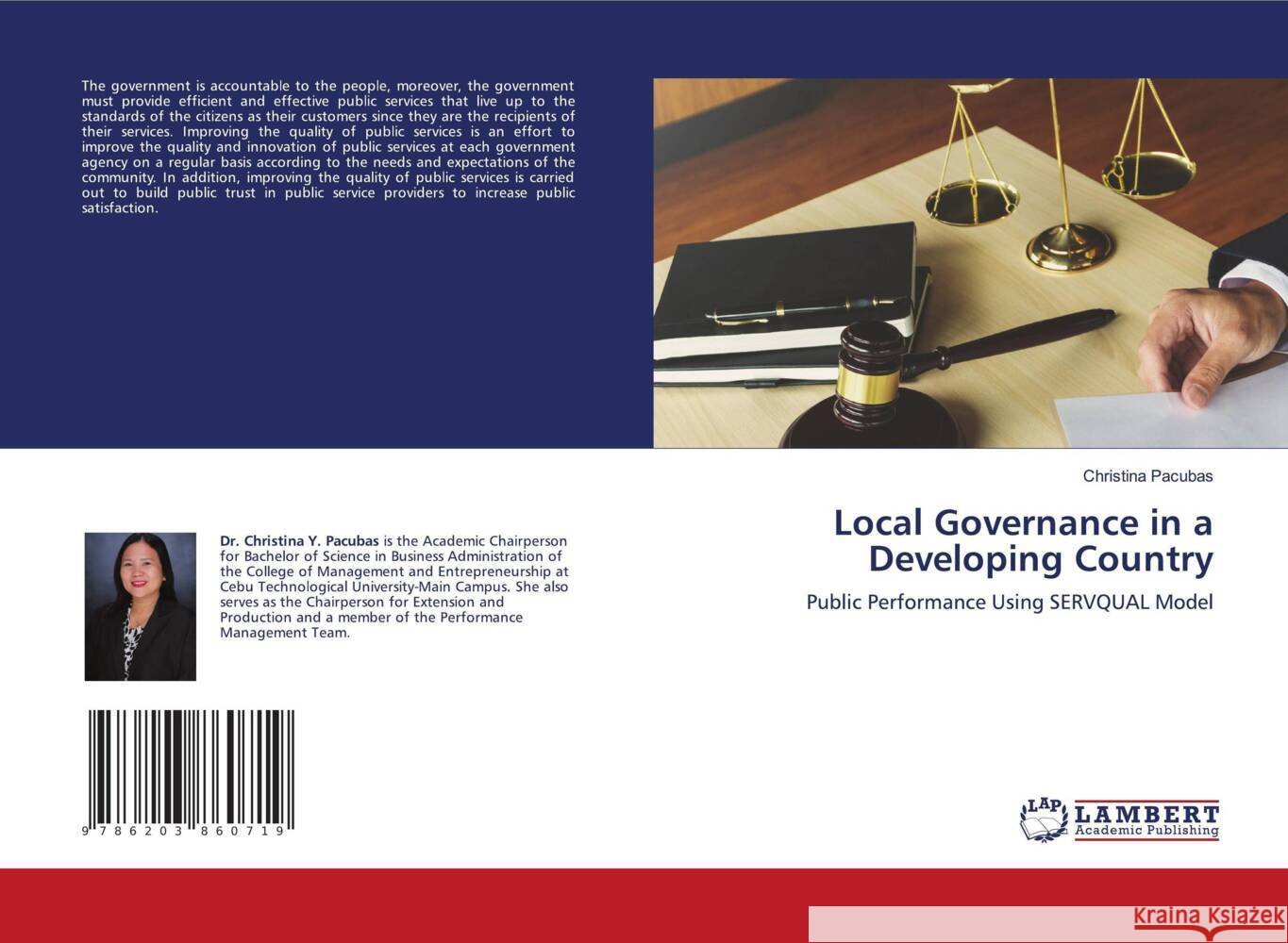 Local Governance in a Developing Country Pacubas, Christina 9786203860719 LAP Lambert Academic Publishing