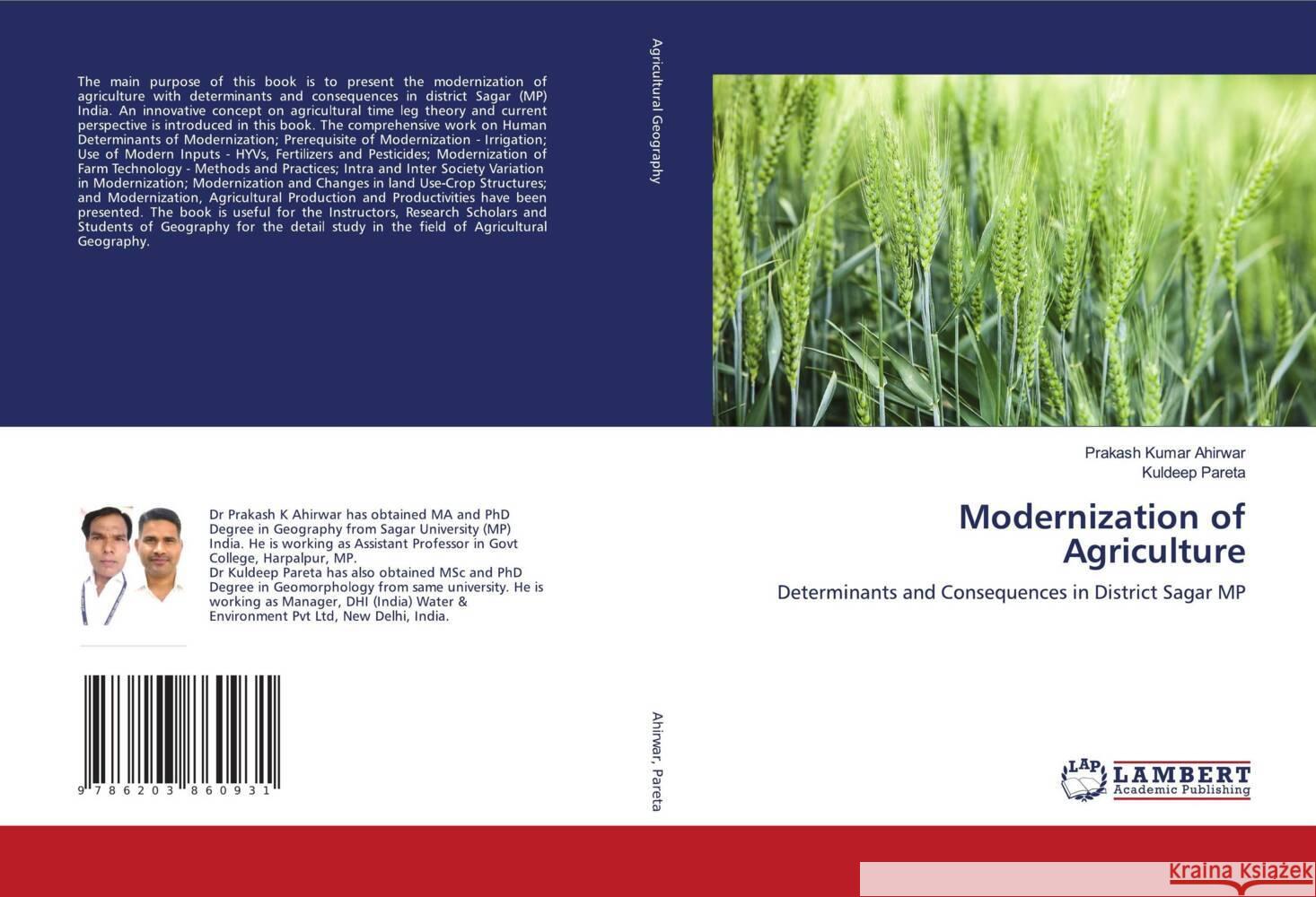 Modernization of Agriculture Ahirwar, Prakash Kumar, Pareta, Kuldeep 9786203860931