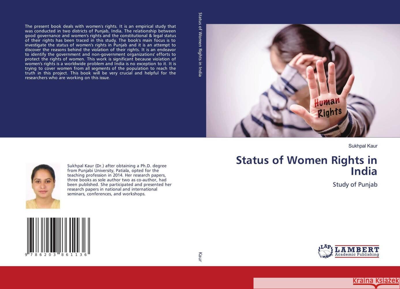 Status of Women Rights in India Kaur, Sukhpal 9786203861136