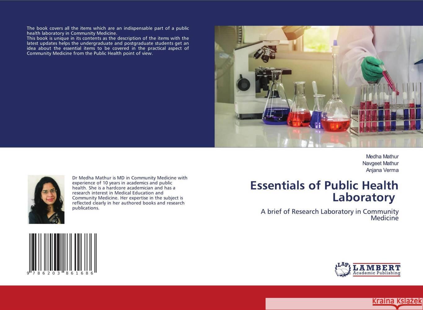 Essentials of Public Health Laboratory Mathur, Medha, Mathur, Navgeet, Verma, Anjana 9786203861686