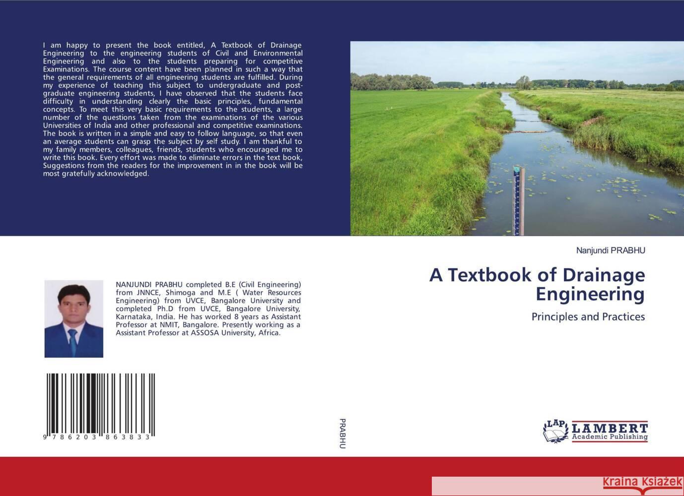 A Textbook of Drainage Engineering PRABHU, Nanjundi 9786203863833