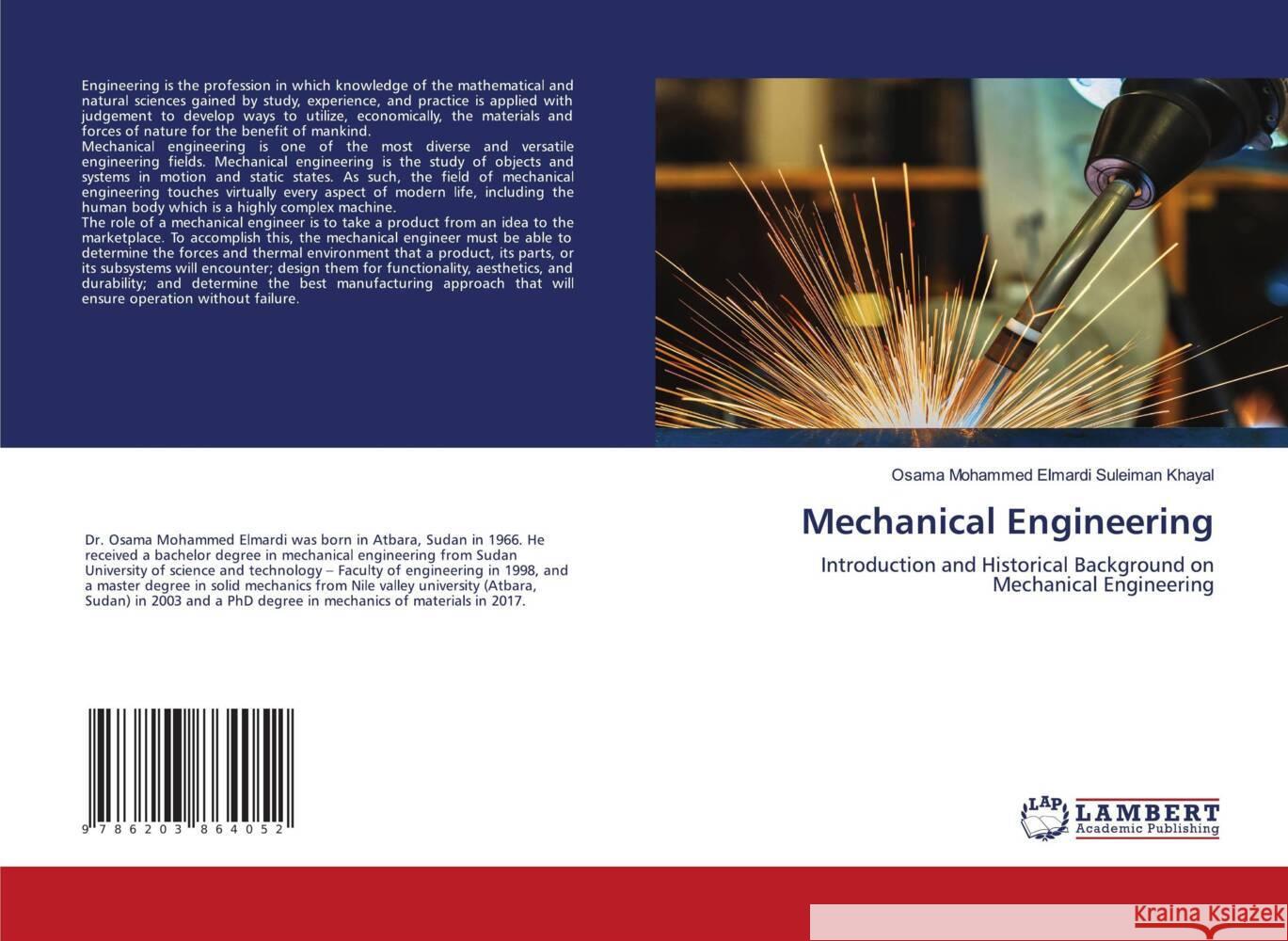 Mechanical Engineering Khayal, Osama Mohammed Elmardi Suleiman 9786203864052