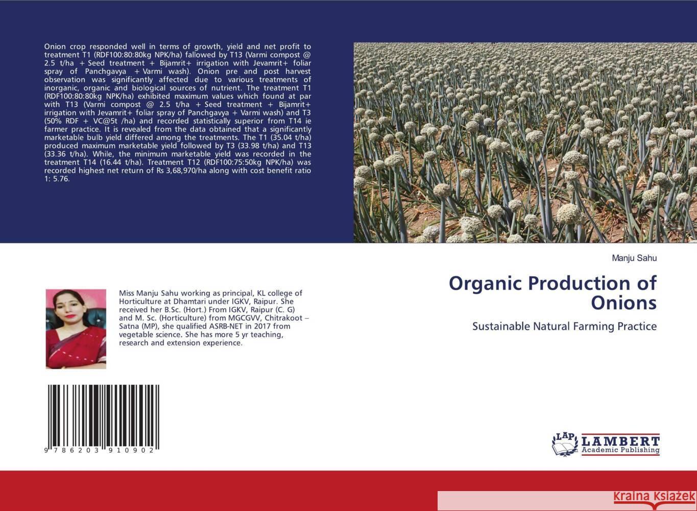 Organic Production of Onions Sahu, Manju 9786203910902 LAP Lambert Academic Publishing