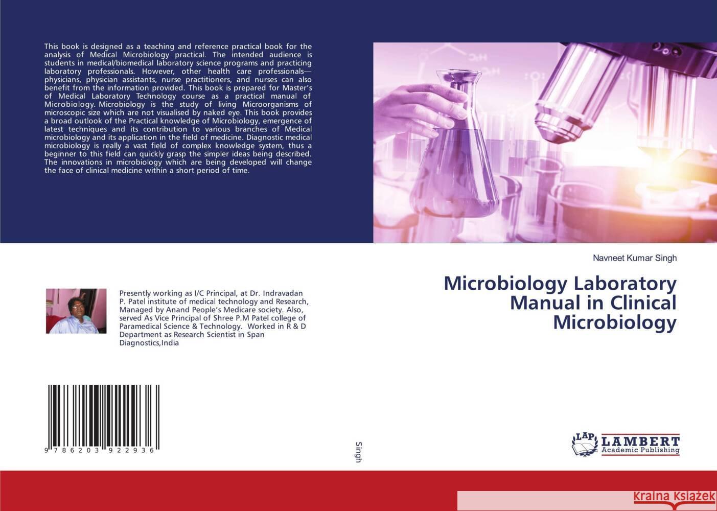 Microbiology Laboratory Manual in Clinical Microbiology Singh, Navneet Kumar 9786203922936