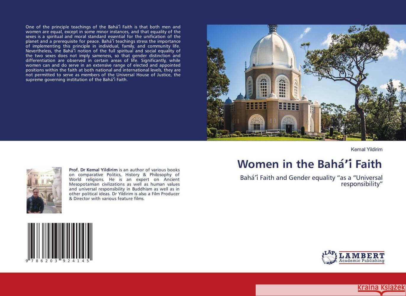 Women in the Baha  i  Faith Yildirim, Kemal 9786203924145 LAP Lambert Academic Publishing