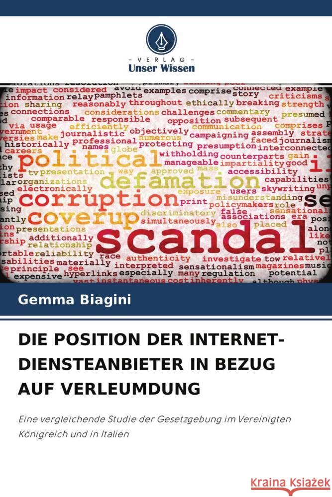 DIE POSITION DER INTERNET-DIENSTEANBIETER IN BEZUG AUF VERLEUMDUNG Biagini, Gemma 9786204365510