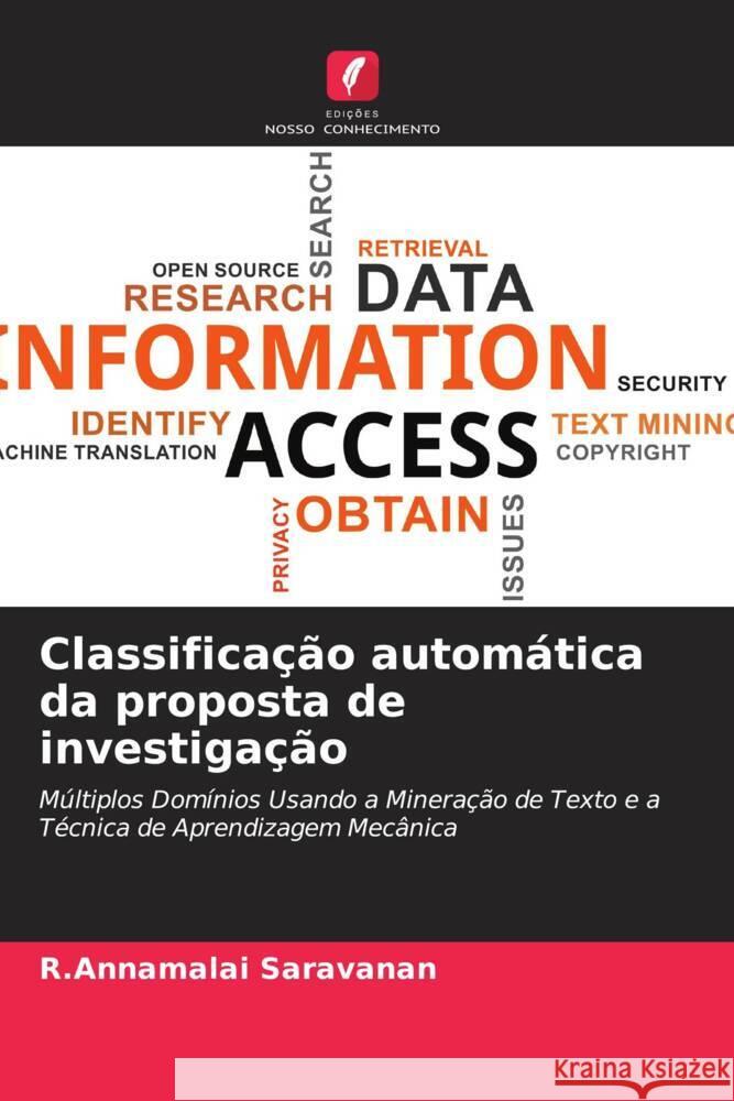 Classificação automática da proposta de investigação Saravanan, R.Annamalai 9786205086018