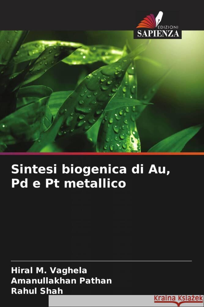 Sintesi biogenica di Au, Pd e Pt metallico Vaghela, Hiral M., Pathan, Amanullakhan, Shah, Rahul 9786205099162 Edizioni Sapienza