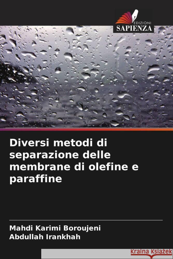 Diversi metodi di separazione delle membrane di olefine e paraffine Karimi Boroujeni, Mahdi, Irankhah, Abdullah 9786205207550