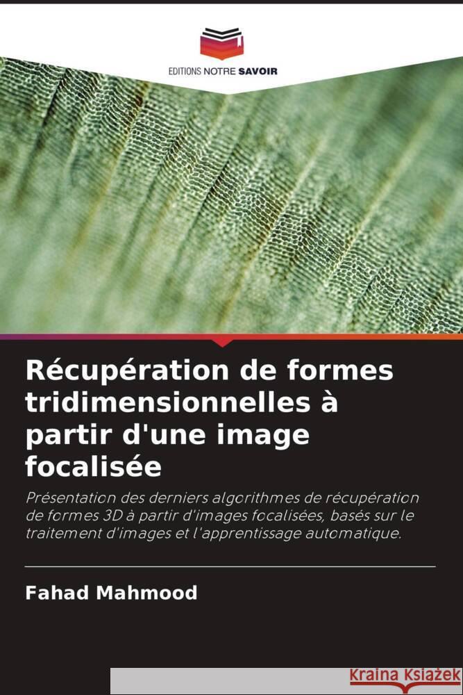 Récupération de formes tridimensionnelles à partir d'une image focalisée Mahmood, Fahad 9786205406717