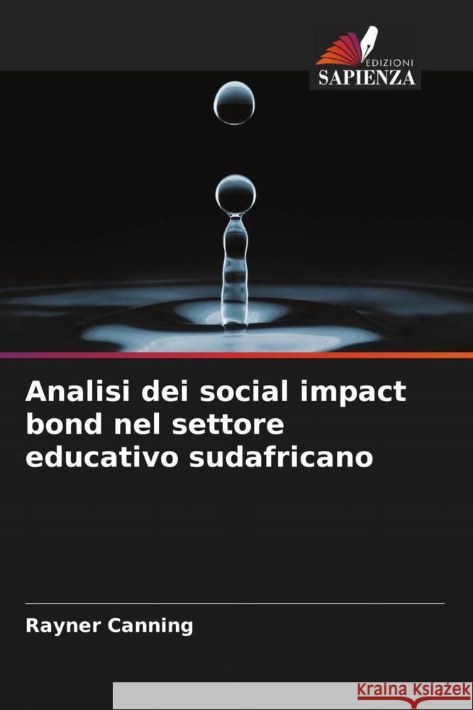 Analisi dei social impact bond nel settore educativo sudafricano Canning, Rayner 9786205542996