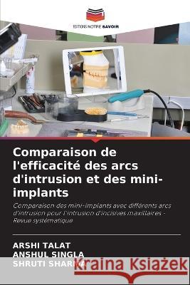 Comparaison de l'efficacite des arcs d'intrusion et des mini-implants Arshi Talat Anshul Singla Shruti Sharma 9786205803264