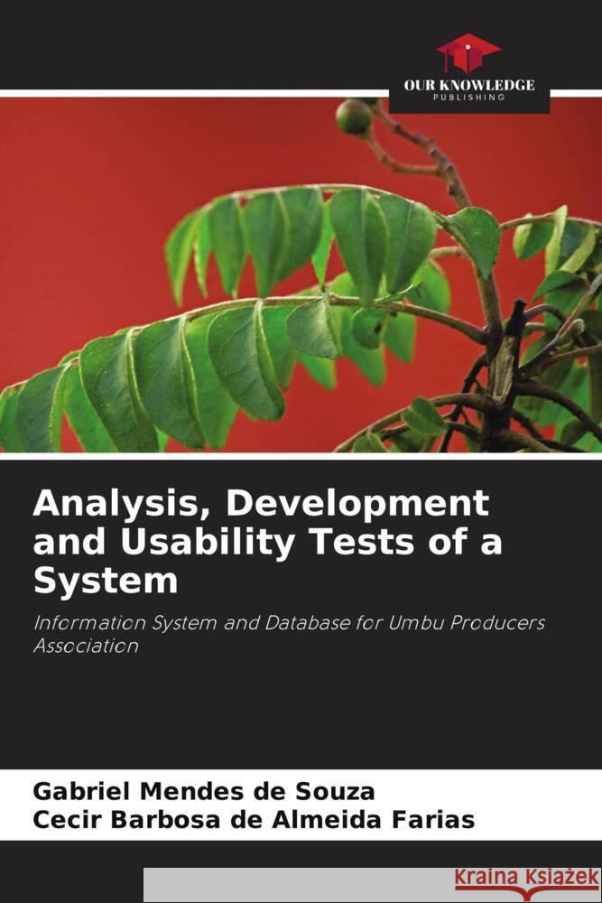 Analysis, Development and Usability Tests of a System Mendes de Souza, Gabriel, Barbosa de Almeida Farias, Cecir 9786205807873