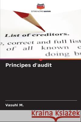 Principes d'audit Vasuhi M   9786205886007