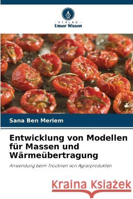 Entwicklung von Modellen fur Massen und Warmeubertragung Sana Ben Meriem   9786205984307 Verlag Unser Wissen