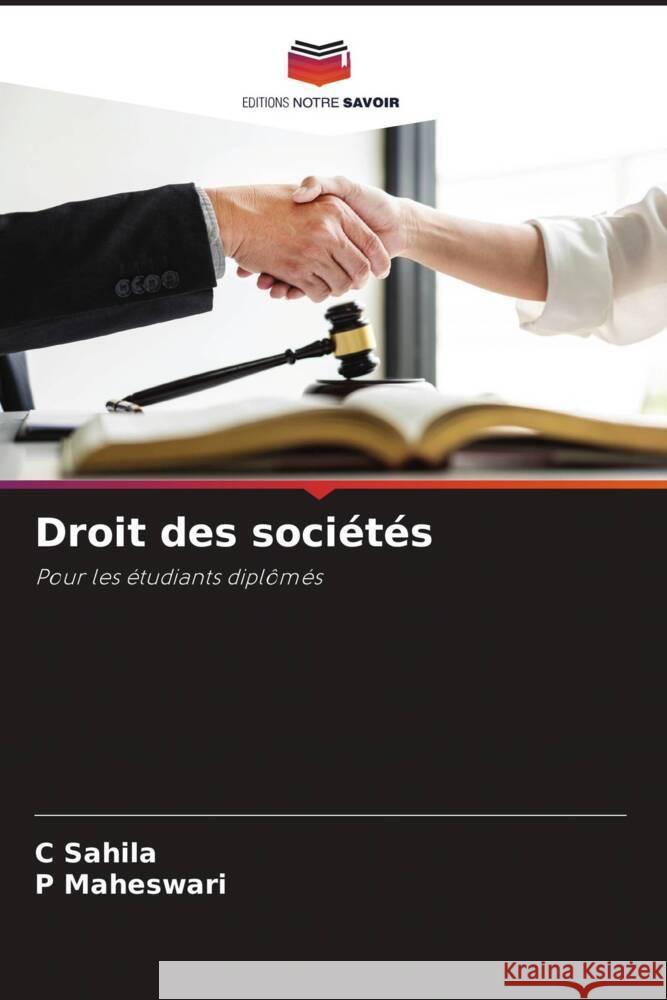 Droit des societes C Sahila P Maheswari  9786206048671