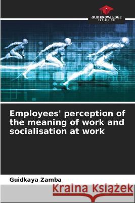 Employees' perception of the meaning of work and socialisation at work Guidkaya Zamba   9786206190257