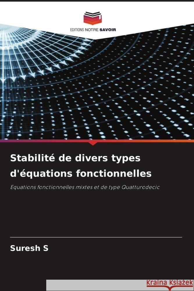 Stabilité de divers types d'équations fonctionnelles S, Suresh 9786206303404