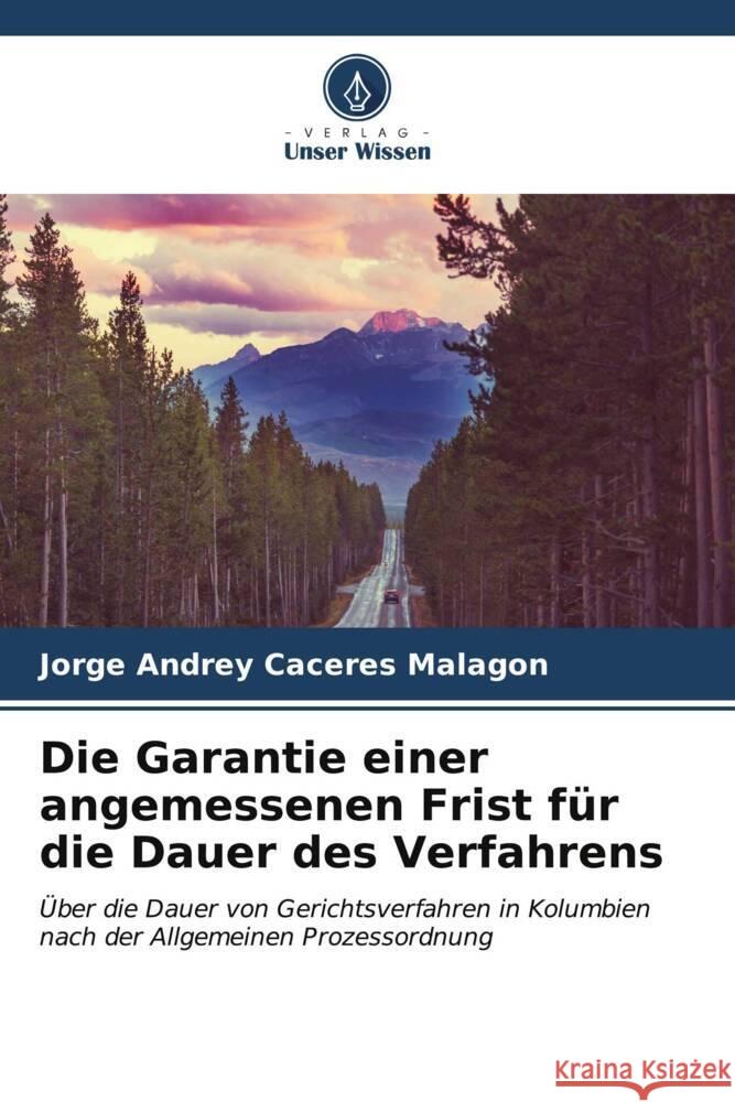 Die Garantie einer angemessenen Frist für die Dauer des Verfahrens Caceres Malagon, Jorge Andrey 9786206563914