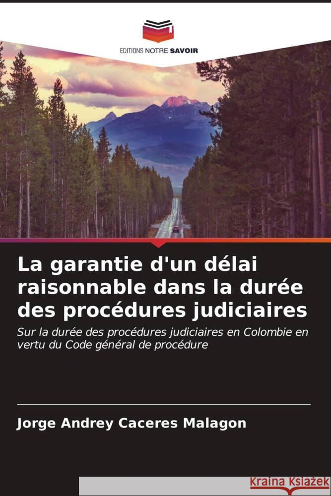 La garantie d'un délai raisonnable dans la durée des procédures judiciaires Caceres Malagon, Jorge Andrey 9786206563921