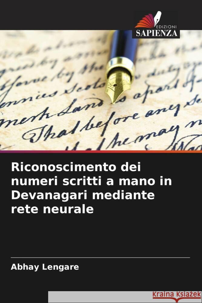 Riconoscimento dei numeri scritti a mano in Devanagari mediante rete neurale Abhay Lengare 9786206668626