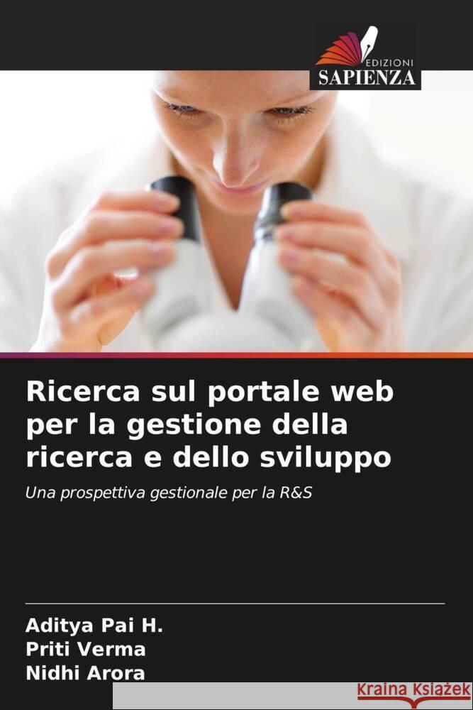 Ricerca sul portale web per la gestione della ricerca e dello sviluppo Aditya Pa Priti Verma Nidhi Arora 9786206860631