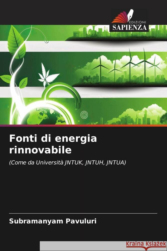 Fonti di energia rinnovabile Subramanyam Pavuluri 9786206904946