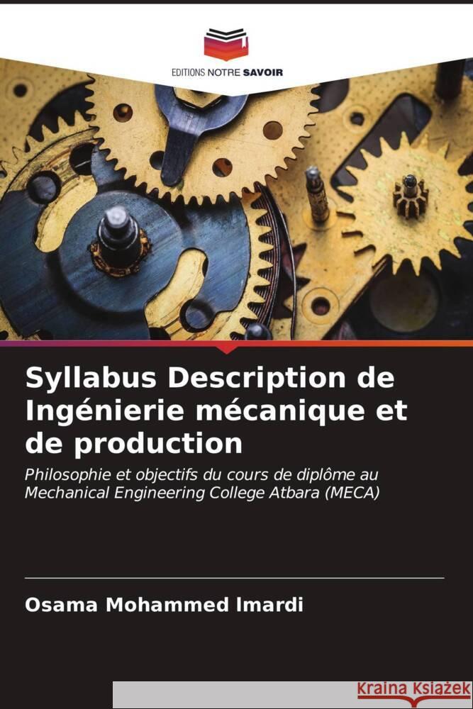 Syllabus Description de Ing?nierie m?canique et de production Osama Mohammed Lmardi 9786206970156