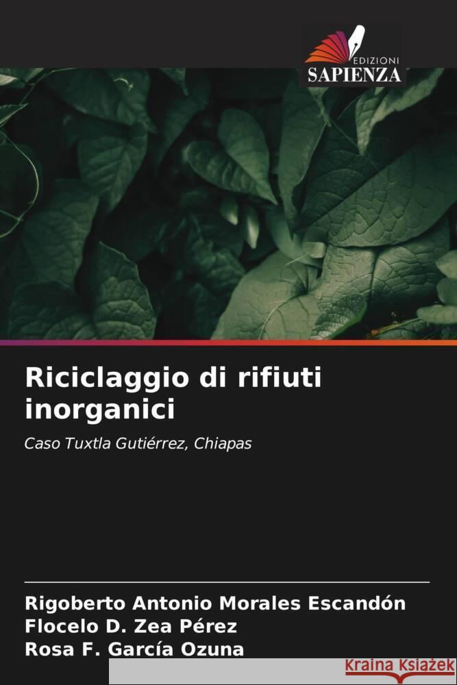 Riciclaggio di rifiuti inorganici Rigoberto Antonio Morale Flocelo D. Ze Rosa F. Garc? 9786207001927