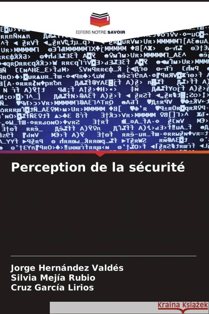 Perception de la sécurité Hernández Valdés, Jorge, Mejía Rubio, Silvia, García Lirios, Cruz 9786207047611
