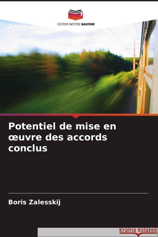 Potentiel de mise en oeuvre des accords conclus Boris Zalesskij 9786207056835 Editions Notre Savoir