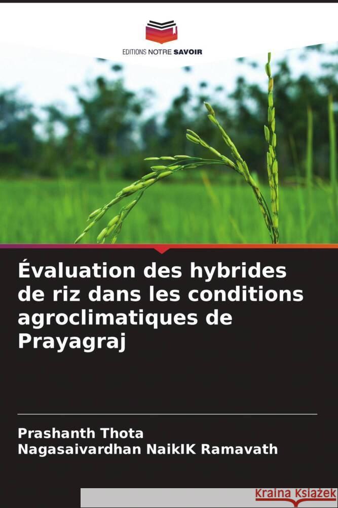 ?valuation des hybrides de riz dans les conditions agroclimatiques de Prayagraj Prashanth Thota Nagasaivardhan Naikik Ramavath 9786207186938