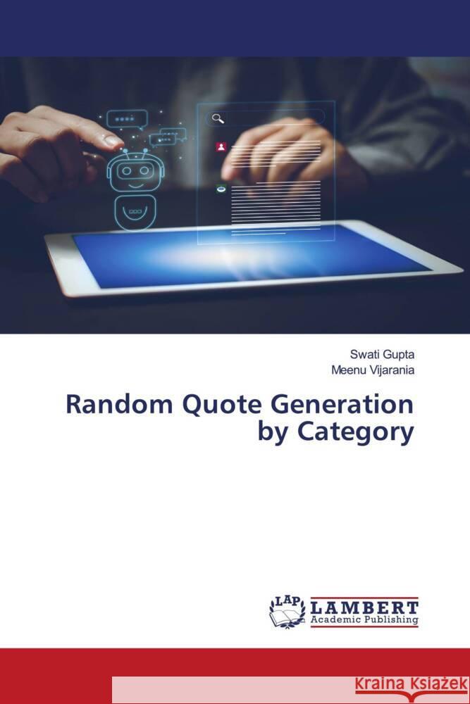 Random Quote Generation by Category Swati Gupta Meenu Vijarania 9786207468447