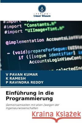Einf?hrung in die Programmierung V. Pava K. Ramesh P. Ravindr 9786207757541