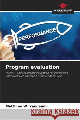 Program evaluation Matthieu W. Yangambi 9786207877546