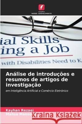 An?lise de introdu??es e resumos de artigos de investiga??o Kayhan Rezaei Mahsa Mansouri 9786207941162 Edicoes Nosso Conhecimento