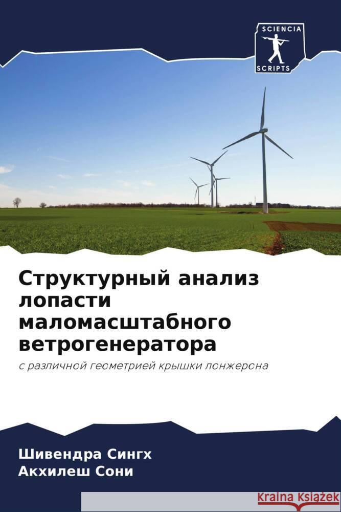 Strukturnyj analiz lopasti malomasshtabnogo wetrogeneratora Singh, Shiwendra, Soni, Akhilesh 9786207964833