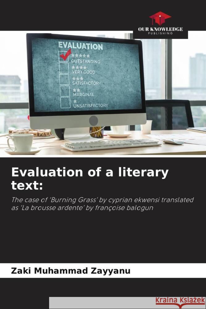 Evaluation of a literary text Zaki Muhamma 9786207986743