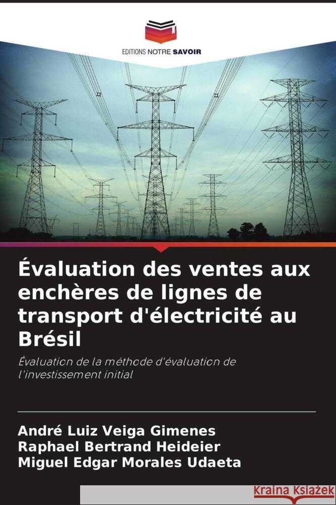 ?valuation des ventes aux ench?res de lignes de transport d'?lectricit? au Br?sil Andr? Luiz Veiga Gimenes Raphael Bertrand Heideier Miguel Edgar Morales Udaeta 9786208045227